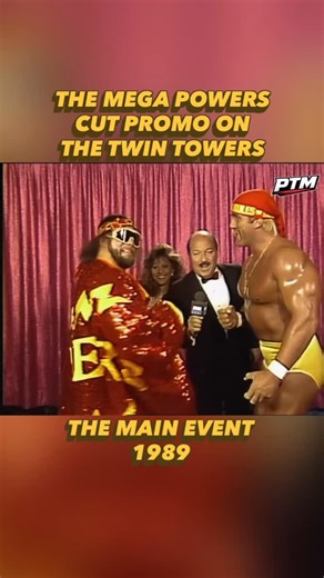 Pounding The Meat on Instagram: "Hulk Hogan and “Macho Man” Randy Savage team up as The Mega Powers and cut a promo on The Twin Towers. (WWE The Main Event 1989) 🔥 #hulkhogan #rip #FYP #foryou #WWEThrowback #wwehof #WrestlingLegend #ExplorePage #WWEDebut #explorepage✨ #wrestling #explore #explorer #VintageWWE #ProWrestlingHistory #reels #viral #virals #WrestlingNostalgia #superstars #reelitfeelit #WWEClassics #viralvideos #WWE #machoman #prowrestling #WWEHistory #viralreels #ViralWrestling #Wre