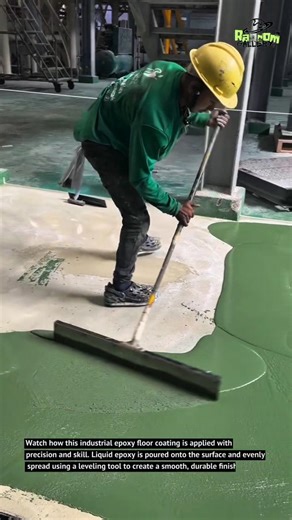 This Epoxy Floor Coating Process Is Satisfying to Watch! 😱 #FactoryFloor