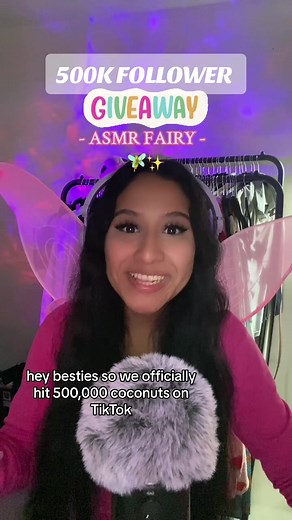 THANK YOU SO MUCH COCONUTS!! 🥹🥹🥹🥥❤️ #asmrfairy #asmr #asmrvideo #asmrtiktoks #tiktok #giveaway #appreciationpost #followergivaway #fairyasmr #tiktoklivelive