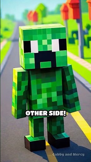 #minecraft #minecraftshorts Why Did the Creeper Cross the Road? 💥😂 Minecraft Joke Explained!