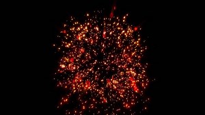 a bright magical flash resembles multi-colored and fiery fireworks