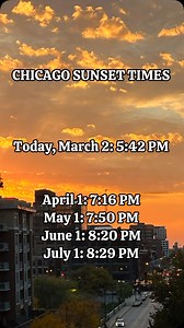 News you can use! It’s Meteorological Spring, so let’s start talking about the good stuff 🤩 #sunset #chicago #chicagosunset #longerdays #spring | Meteorologist Emily Wahls