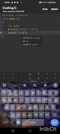 2 numbers swapping easy code