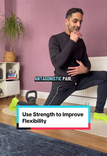 How to improve flexibility faster using reciprocal inhibition- Start to contract the muscle opposite to the one being stretched (our muscles work in pairs, so identify which muscle one being stretched and then figure out its opposite pair). You can hold this contraction for 5-10 seconds and then sink deeper into the stretch. You can repeat cycles of contract-relax in this manner and it will help you to get further and further into this stretch position. ##stretching##flexibility##mobility##fitne