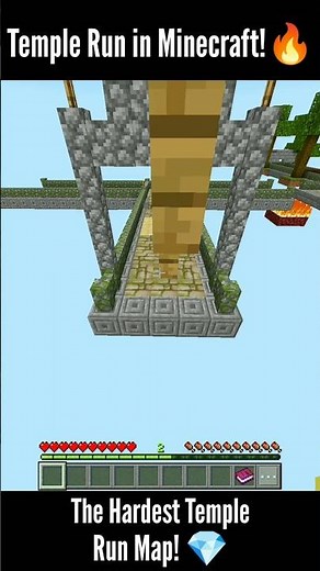 Minecraft, But It’s a Temple Run! 🔥💎 #minecraft #shorts