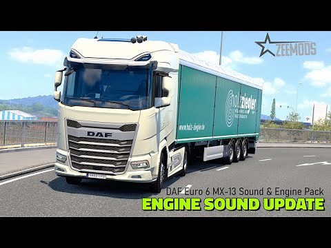UPDATE !!! DAF XG+ Euro 6 (MX-13 Sound by Zeemods) Euro Truck Simulator 2 2K