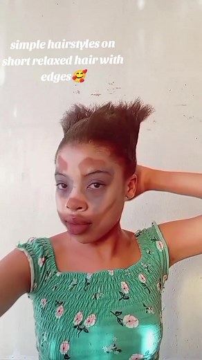 Simple Hairstyles for Short Relaxed Hair with Edges