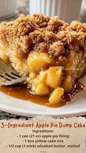 3-Ingredient Apple Pie Dump Cake | Cakecrafted Recipes