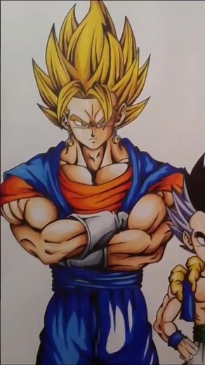 Drawing VEGITO, GOGETA & GOTENKS #shorts