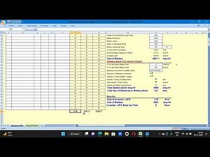 How to Calculate the Size of UPS & Inverter with battery Bank by using Excel Tool in English