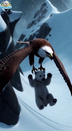 Giant Eagle Catches Falling Polar Bear Cub #Rescue #Incredible