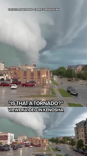 Storm clouds, tornado sirens in Kenosha