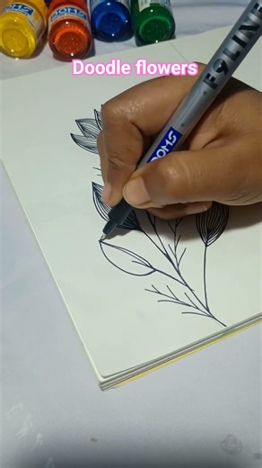 Doodle flowers art ✨ | flowers doodles #trending #ytshorts #doodle #doodleart #shorts #doodles #art
