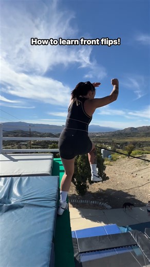 How to front flip on a Trampwall! 🙌🏼✨ #trampoline | Amanda Lynn