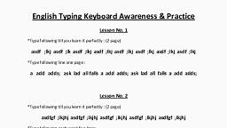 English Typing - GCC GCC-TBC - Notes - Teachmint