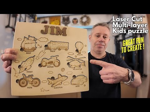 Laser Cut Multi-layer Kids Puzzle | TOOCAA L2 #laser #lasercutting #Laserengraving #DIY