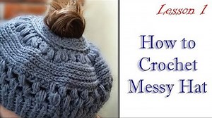 Как вязать шапку месси МК 1 / Crochet hat messi