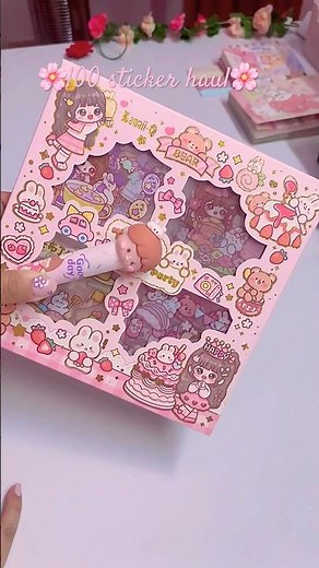 100 chibi kawaii stickers haul 🌸귀여운 스티커 세트🌸 from @meesho #kawaii #stationery #sticker #haul