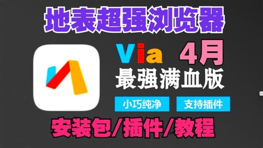 【2026年4月地表最强浏览器】via浏览器你真的会用吗附带插件，手把手教你玩转最强浏览器via，最新安装包加教程