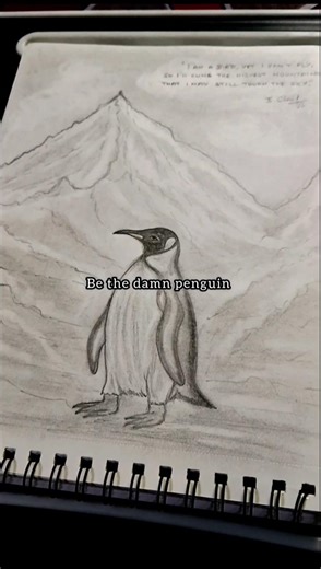 They survived. He lived❤️🥹|Penguin Drawing🐧#shorts #shortvideo #art #drawing #viral #trending #love