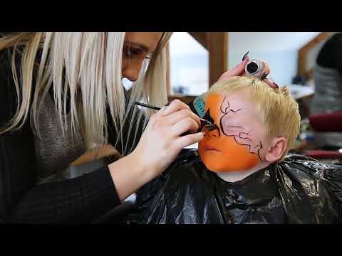 Halloween pumpkin Kids Makeup (Easy) by Tomasina