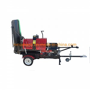 [Hot Item] 27ton Log Splitter Gasoline Firewood Processor with Log Conveyor