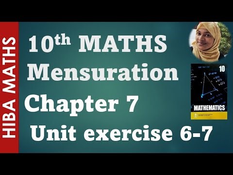 10th maths unit exercise 7 question 6-7 chapter 7 mensuration tn samacheer hiba maths