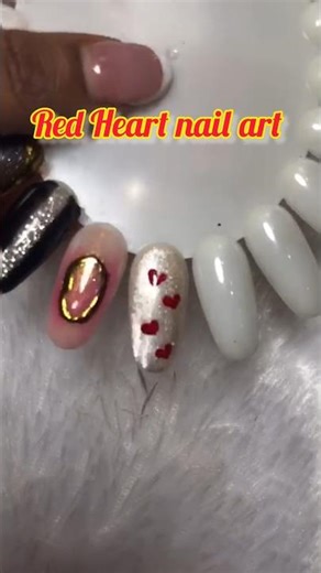 Heart Nail Art Design #nailart #shorts #simplenails #nails