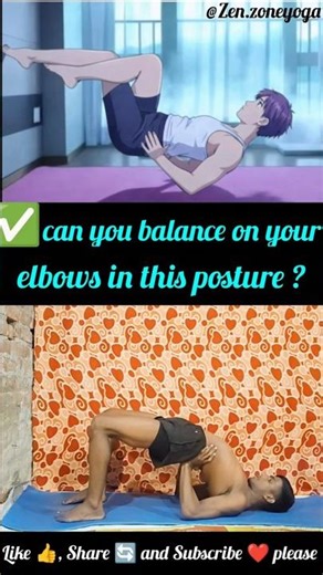 Elbow Balance Yoga for Beginners 🔥 | Improve Strength & Stability at Home. #yoga #yogaposes .