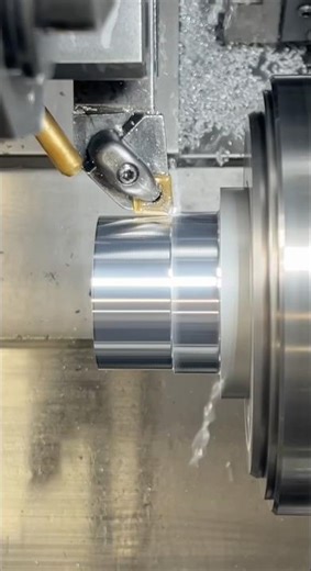 EASY work - Like Cutting Butter 🧈 #cnclathe #tools #machine #cncmill #machinist #cnctools #aluminum