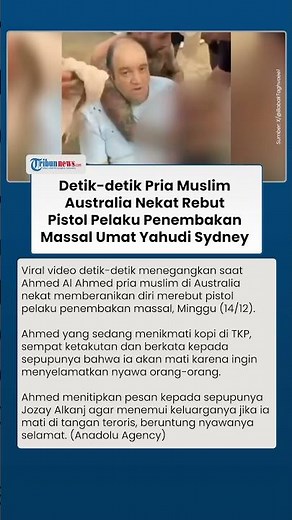 Sempat Ketakutan, Warga Muslim Australia Nekat Rebut Pistol Teroris, Beri Pesan Haru ke Sepupu