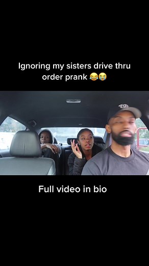 Ignoring my sisters drive thru order prank 😂😭 full video in bio! #fyp #foryou #xyzbca