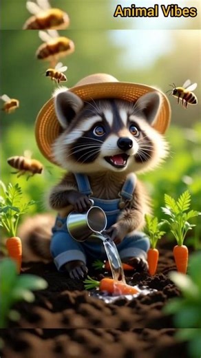 “Cute Baby Raccoon Harvests Carrots & Cooks for Its Babies 🥕❤️ | Heartwarming 3D Animation”---