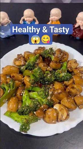 Broccoli Mushroom Stir Fry | Quick Healthy Veg Recipe | Easy Dinner Idea #shorts #ytshorts