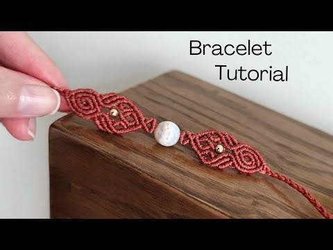 Micro macrame bracelet tutorial with beads