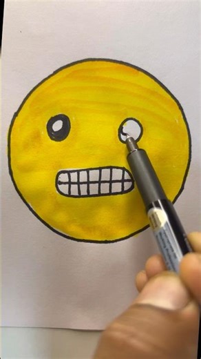 emoji 😬 drawing easy #art #drawing #shorts