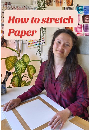 How to Stretch Watercolor Paper for Flat Washes