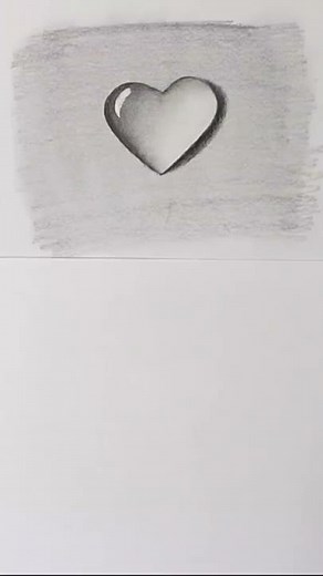 How to Draw Easy 3D Heart Water Drops | Pencil Drawing #Shorts