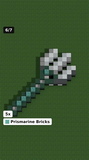 How to Build a Trident in Minecraft — Pixel Art Tutorial 🔱