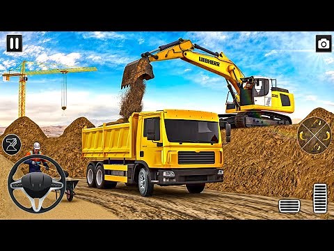 Bucket Excavator Loading Dumper Truck - Sand Transport Simulator Game - Android Gameplay