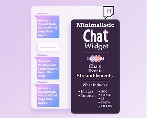 Minimal Chat Widget for Twitch, Simple Minimalistic Chat Widget for Twitch, Customizable Chat Widget | OBS | Streamelements | Streamlabs - Etsy Canada