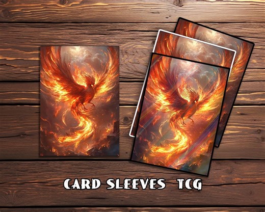 TCG Card Sleeve, Custom Card Sleeves, Magic Card Sleeve, Gifts for Gamers，inferno Phoenix - Etsy