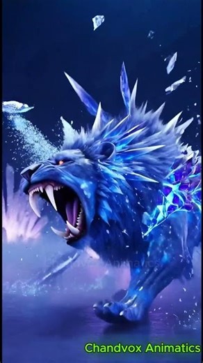 Crystal Saber Lion Monster | Bestiario Oscuro AI Horror