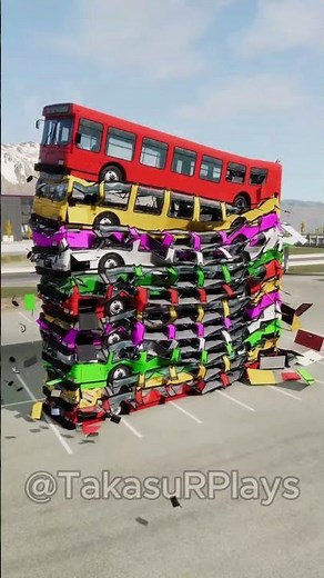 Falling Buses Crash Madness – BeamNG.Drive