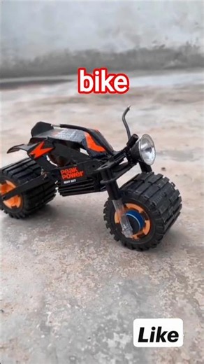 Mini toy bike install DC motor #motor #diy #project