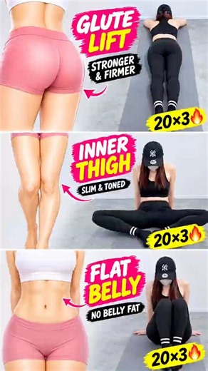 Stop Hiding Flabby Thighs & Belly! 🛑 3 Simple Moves to Sculpt Your Body Fast #homeworkout #shorts