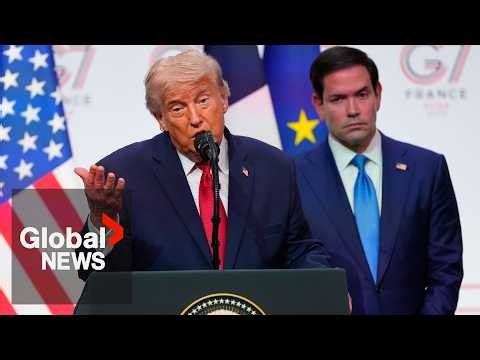 Trump thanks Putin, Xi at G7 summit for "staying neutral" in US-Iran war