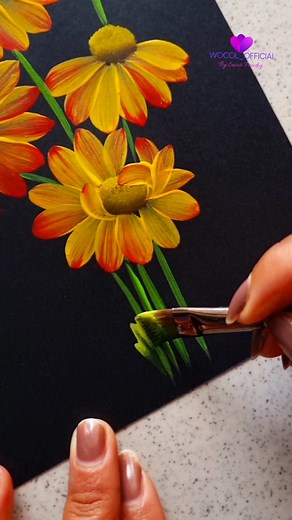25K views · 467 reactions | Quick and easy flowers painting for beginners #wocol | WoCol | Facebook