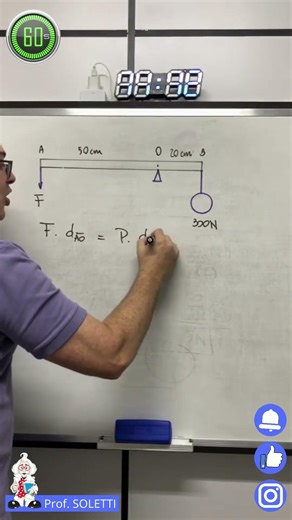 LEVERS: HOW TO CALCULATE - Example 4 - Prof. Soletti #enem #vestibular #physics