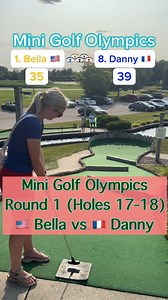Mini Golf Olympics Round 1 (Holes 17-18) | 1. 🇺🇸 Bella vs 8. 🇫🇷 Danny #twintourgolf #golf #minigolf #miniputtputt #minigolfcourse #tournament #minigolfolympics | Twin Tour Golf